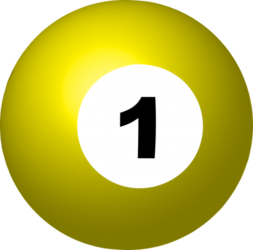 pool ball number 1 sphere