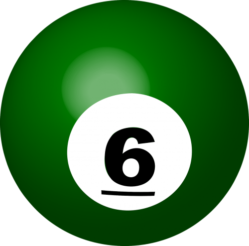 pool ball number 6 sphere