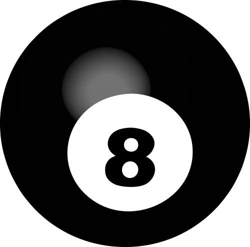 pool ball number 8 sphere