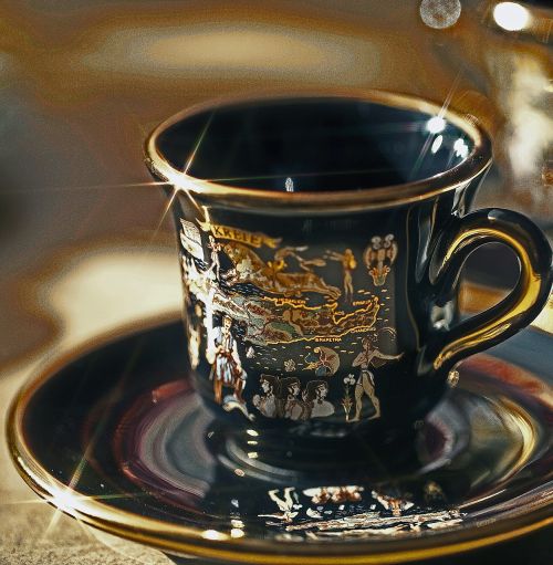 porcelain teacup cup of coffee