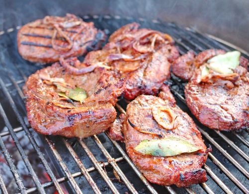 pork barbecue grilled steak