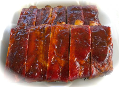 pork ribs barbecue food