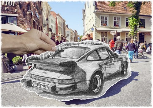 porsche  brugge  street