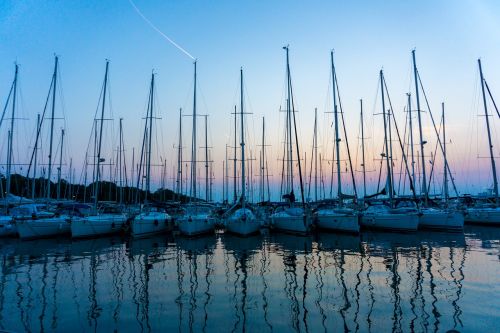 port sea sailing boat