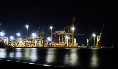 port  night  long exposure