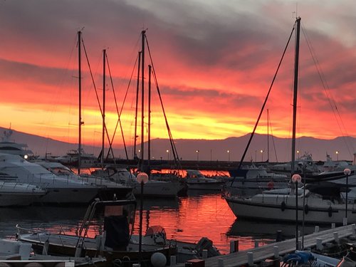 port  sunset  naples