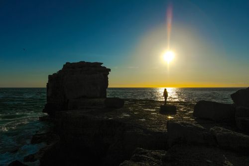 portland silhouette ocean