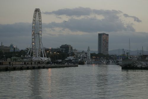 porto rimini evening