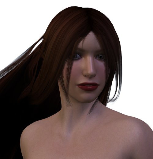 portrait female long hair