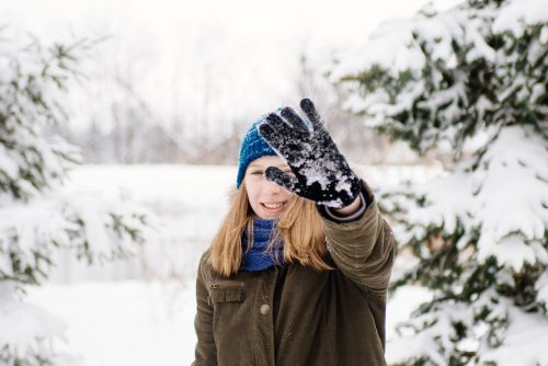 portrait girl winter