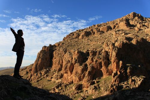 portrait mountain human