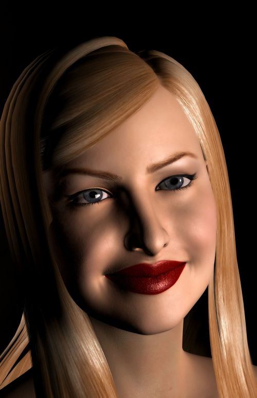 portrait woman blond