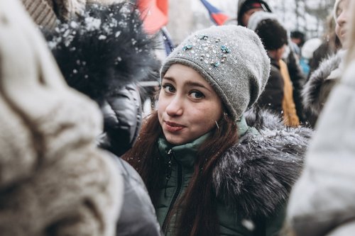 portrait  cold  snow