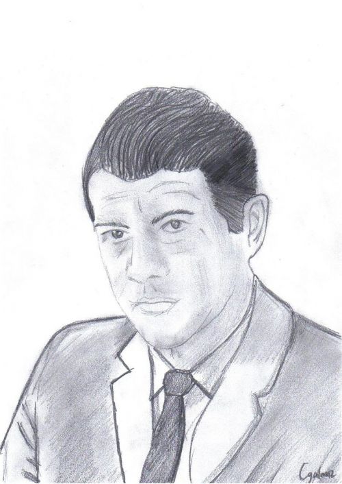 portrait men drawing