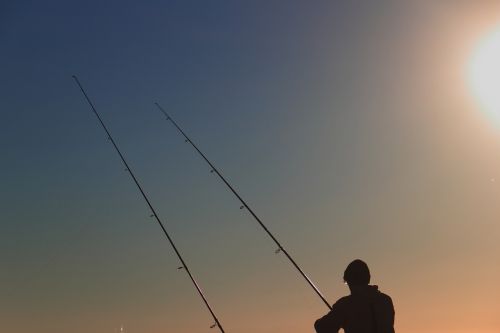 portugal fishing sunset