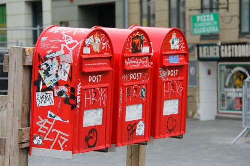 post box letter boxes red