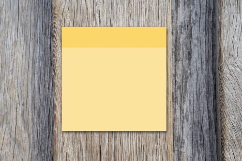 post it yellow wood