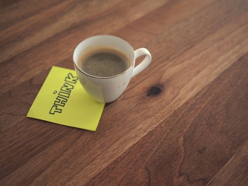 post-it note coffee cup