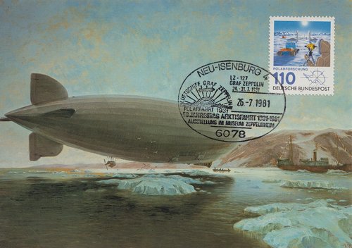 postcard  airship  zeppelin