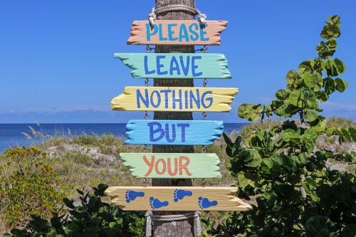 poster beach sign