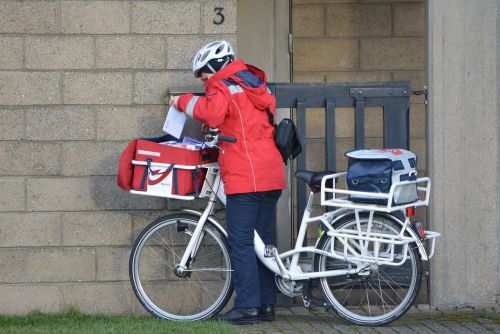 postman bicycle letters