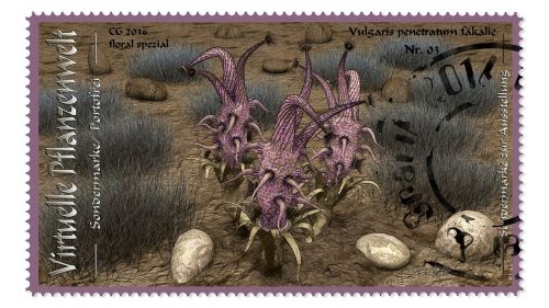 postwwertzeichen stamp floral