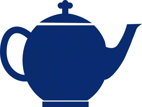 pot tea pot blue