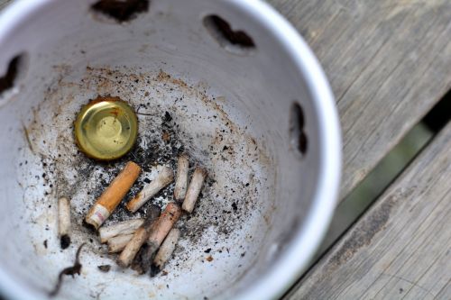 ashtray pot cigarette