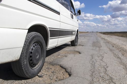 pothole road kazakhstan