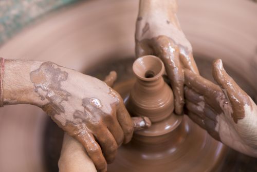 potter clay making