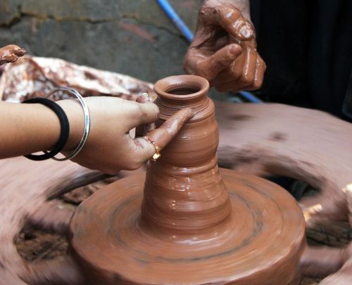 pottery potter clay