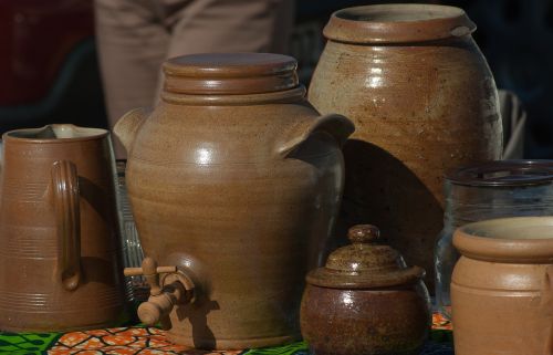 pottery flea market terracotta
