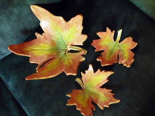 pottery autumn leaves