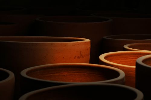 pottery container clay