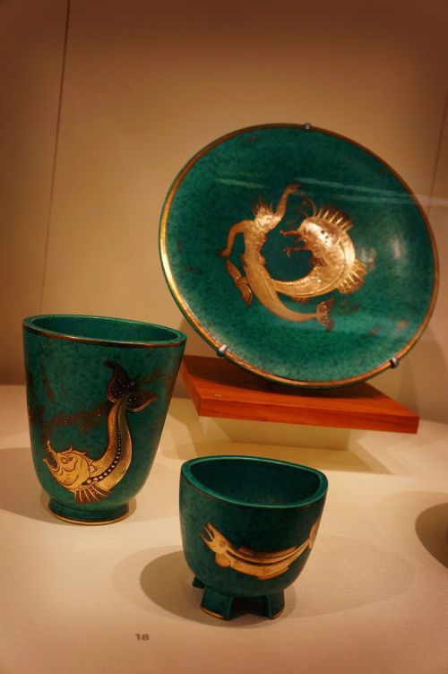 pottery vase blue