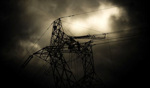 power lines storm work