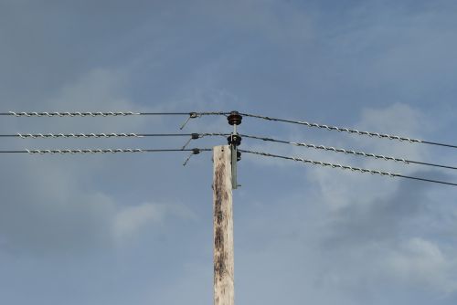 power lines telegraph sky