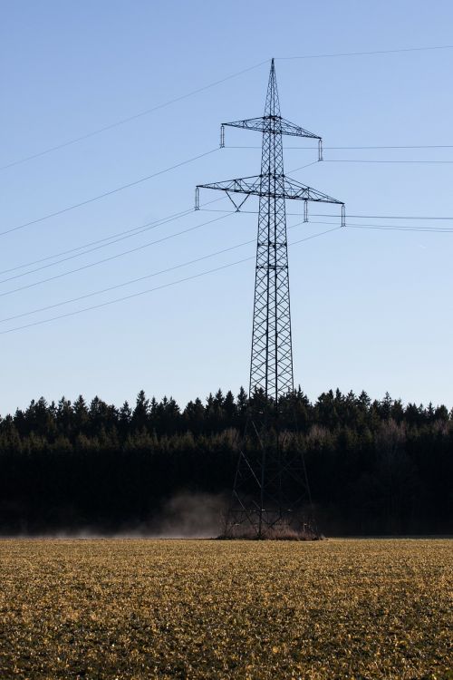 power lines pylon strommast