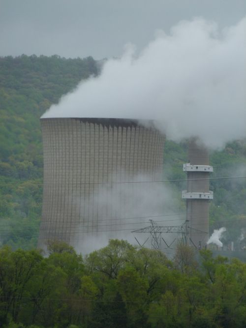 power plant steam smoke