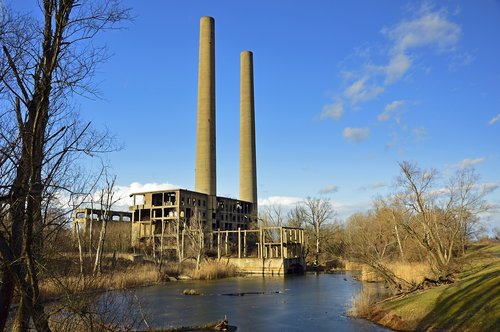 power plant  ruin  werner works