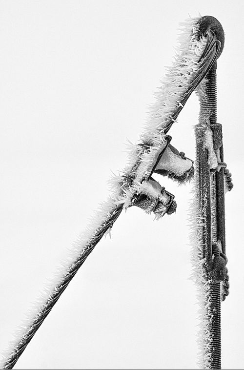 power poles winter cold