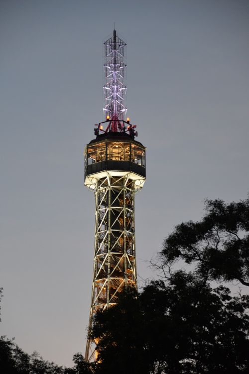 prague observation tower evening