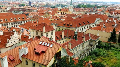 prague roofs red