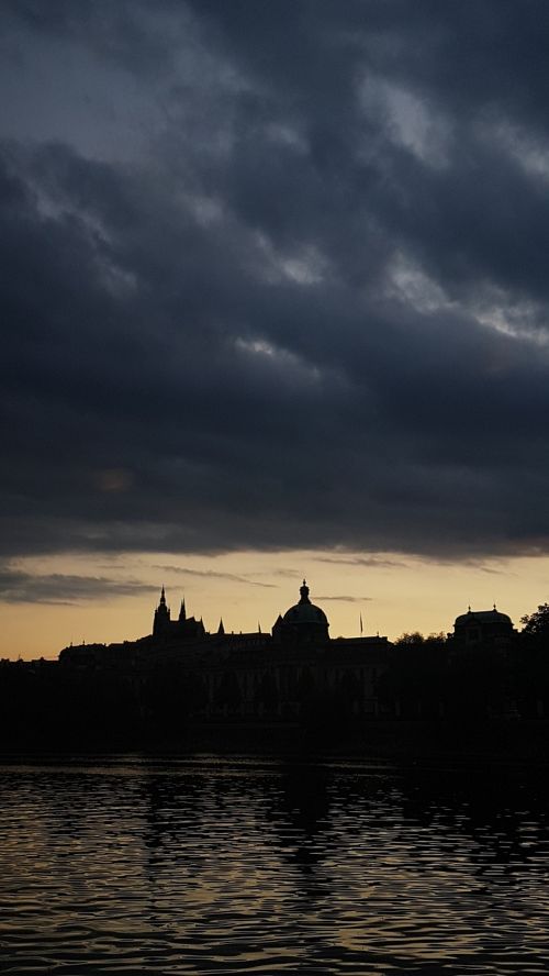 prague skyline silhouette