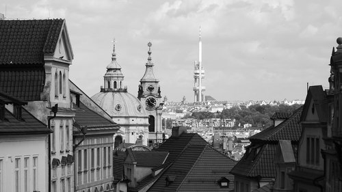 prague  panorama  old town