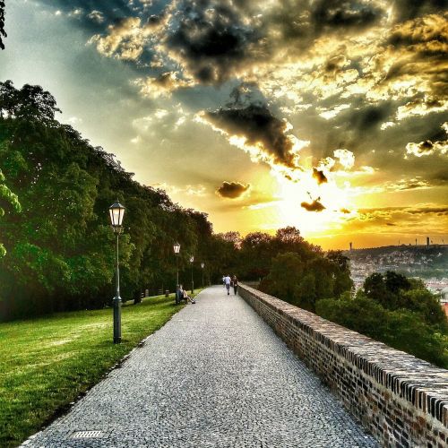 prague vyšehrad evening