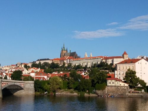 prague castle city vltava