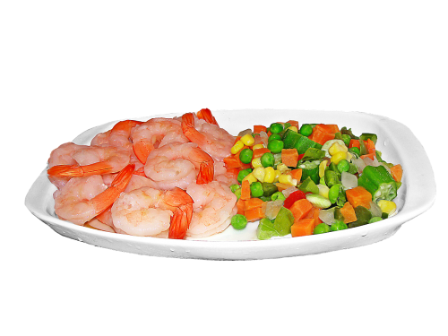 prawns seafood vegetables