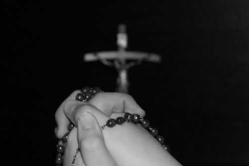 pray hands rosary
