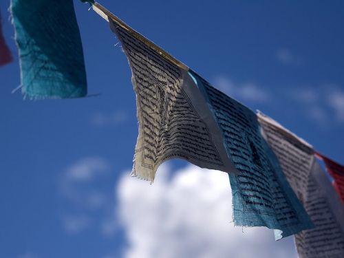 prayer flags buddhism wind